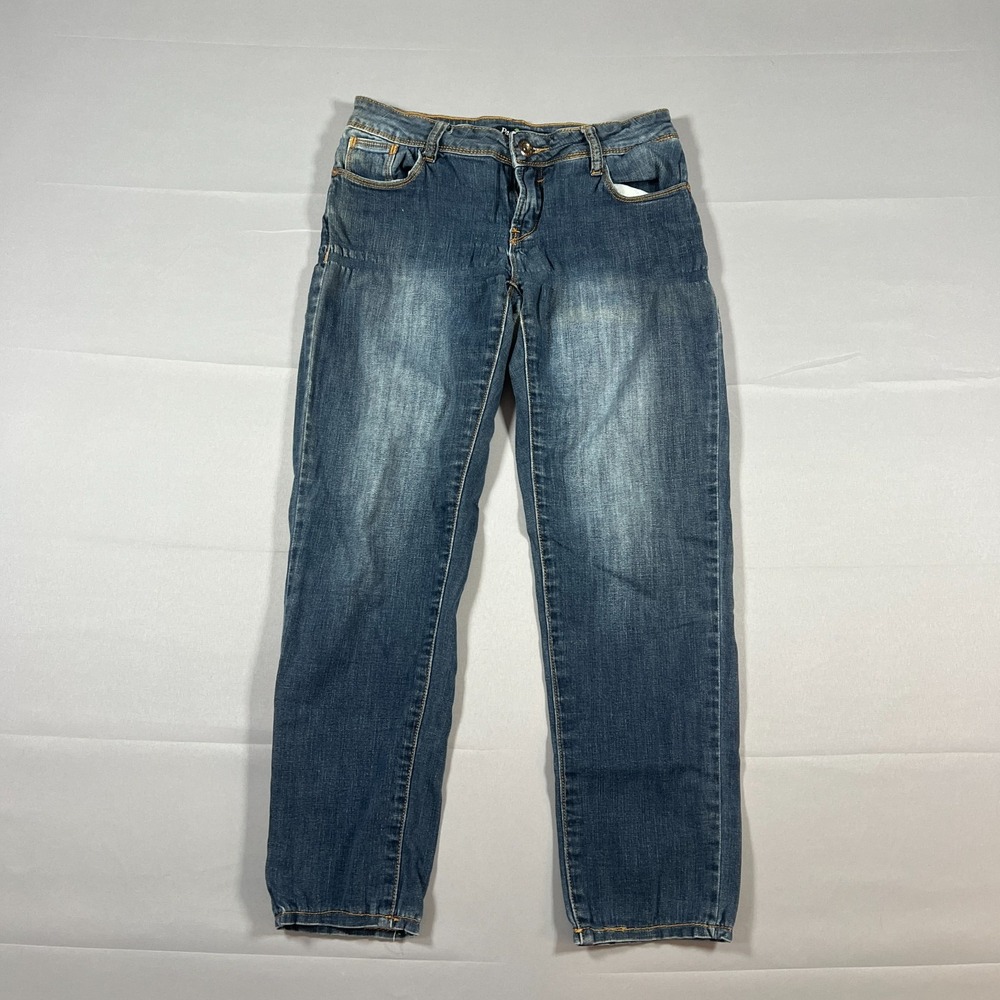Papaya Ankle Skinny Jeans Womens 3 Blue Denim Cotton Stretch Dark Wash Low Rise
